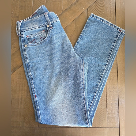 True Religion Men's Ricky Straight Jeans SZ 30 Red Stitch Buddha Patch - Picture 6 of 14